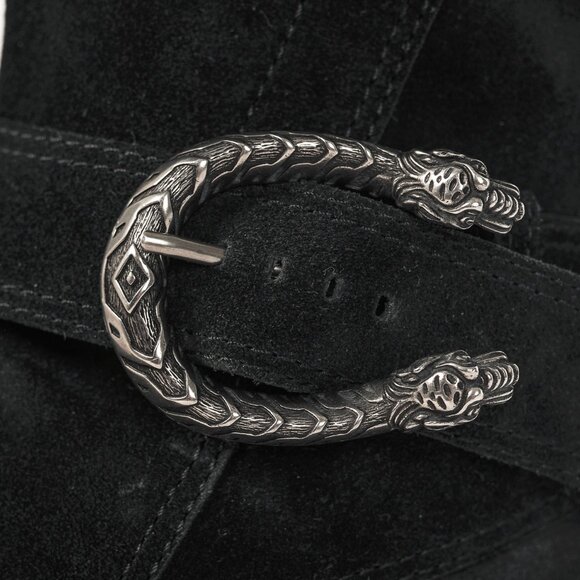 Gucci Dionysus Nero Suede Over-The-Knee Boots - Picture 9 of 13